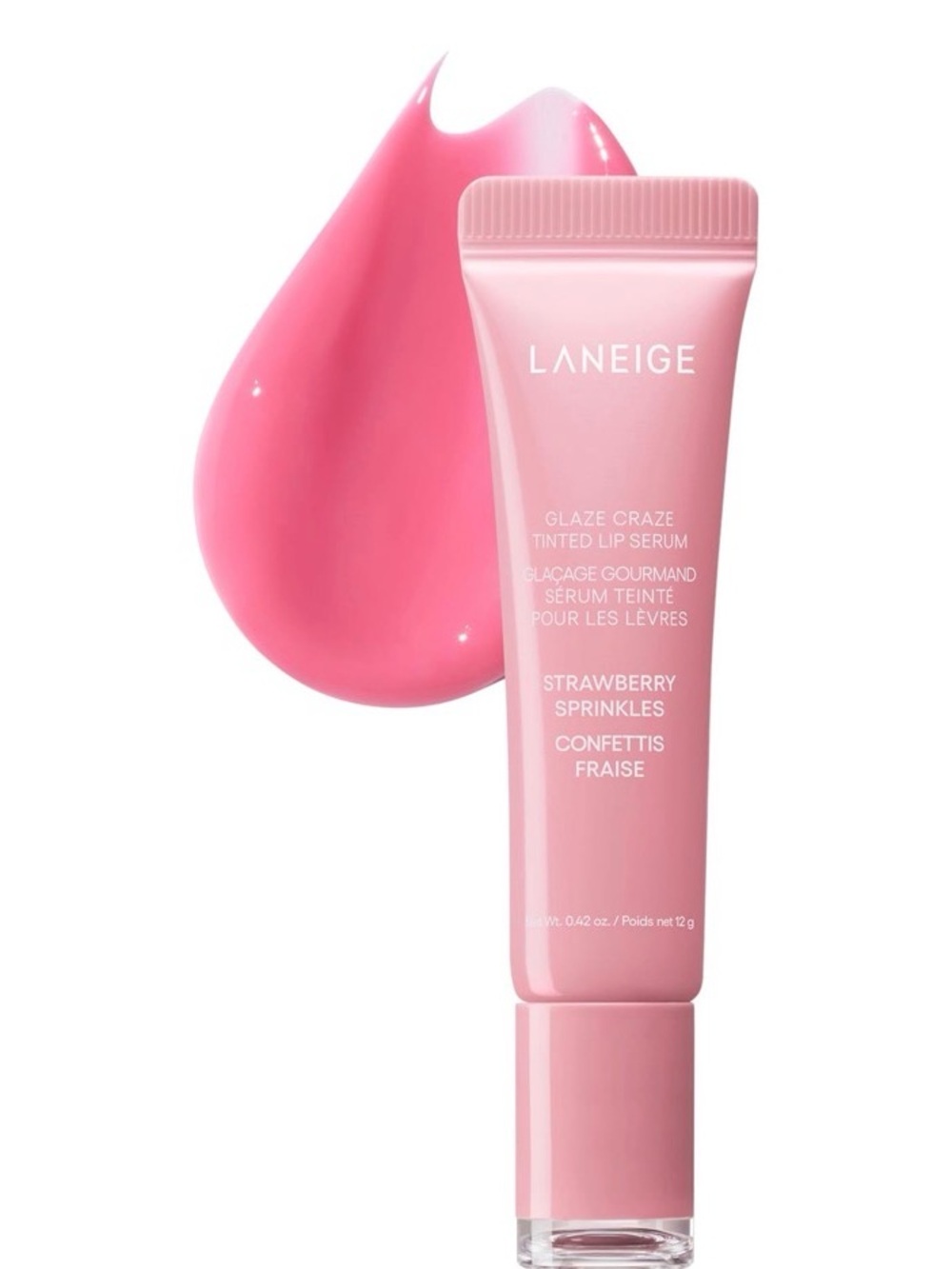 NIB! LANEIGE Glaze Craze Tinted Lip Serum - Strawberry Sprinkles (Pink)